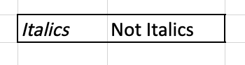 Excel italics shortcut