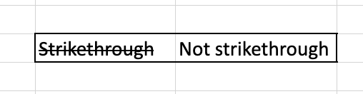 Excel strikethrough shortcut
