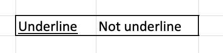 Excel underline shortcut